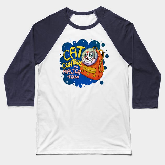 Cat Control Baseball T-Shirt by fabianfmas